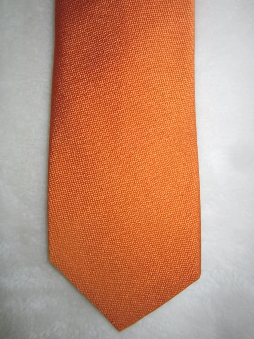 MICHELSONS Archive Collection Seven Fold Silk Tie Orange